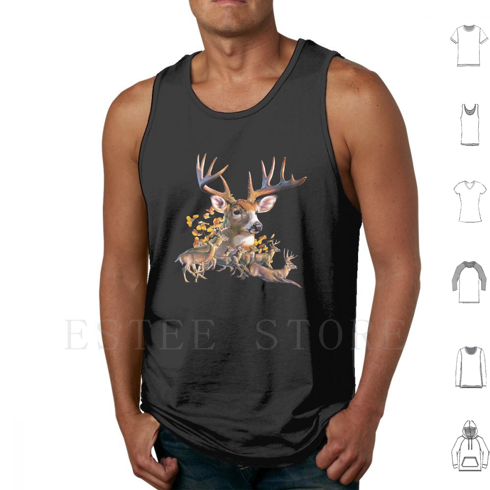 Wildman Hunting & Outdoor Reviews - Deer Collage Tank Tops Vest Sleeveless